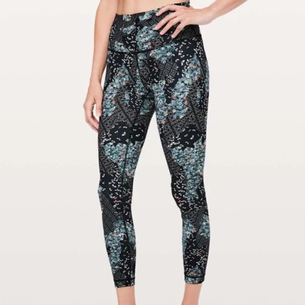 Lululemon Wunder Under Hi Rise Tight Legging Assemblage Alpine White